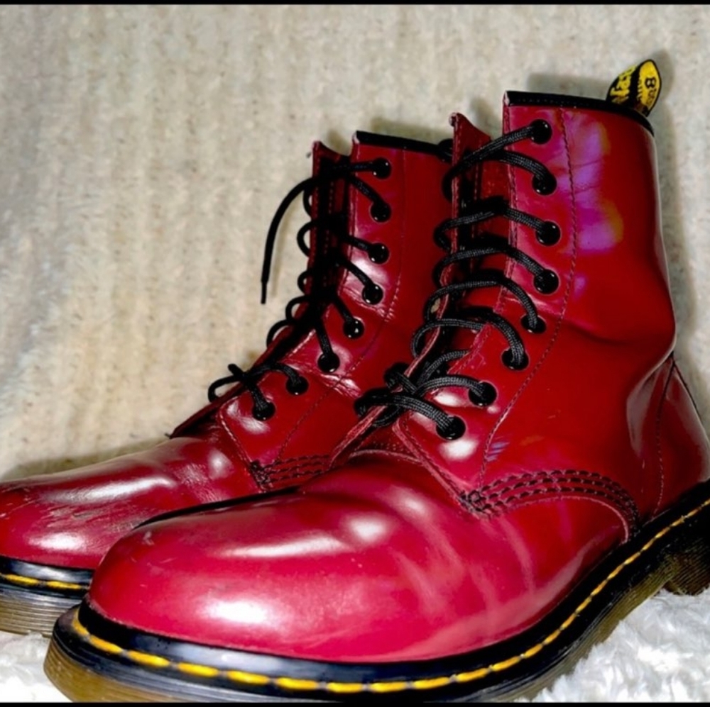 Dr Martin Boots size us 11 red